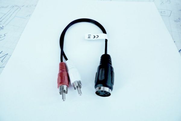 Audio Adapter DIN Buchse 5 polig auf Cinch Stecker