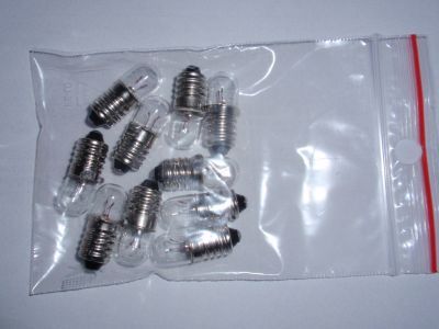 10 pieces diallamps for tuberadios E10 7V/0,3A