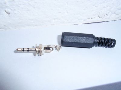 Klinkenplug stereo 2,5mm plastic